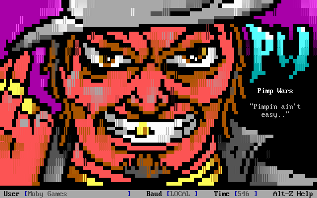 PimpWars (DOS) screenshot: Splash screen