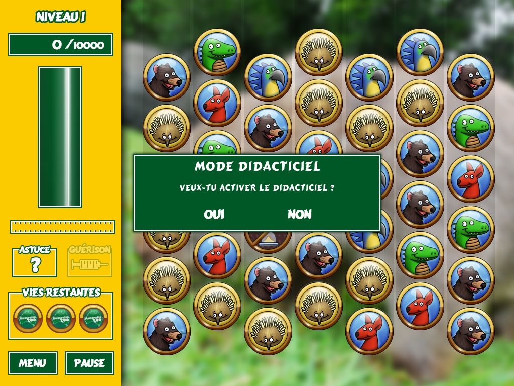Zoo Quest: Puzzle Fun (Windows) screenshot: For the first, a tutorial can be displayed