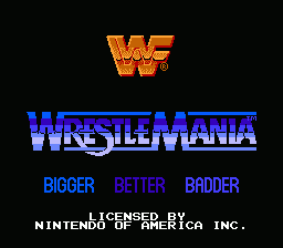 WWF Wrestlemania (NES) screenshot: Title Screen
