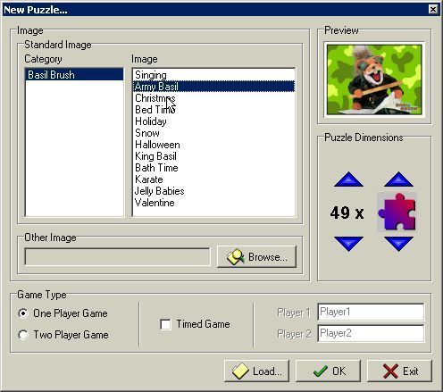 Basil Brush: Fun Pack (Windows) screenshot: Customising a jigsaw