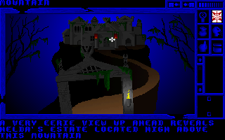 Last Half of Darkness III (DOS) screenshot: Eerie mansion