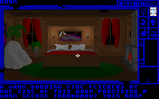 Last Half of Darkness III (DOS) screenshot: Exploring the mansion.