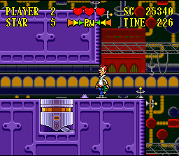 The Jetsons: Invasion of the Planet Pirates (SNES) screenshot: Better avoid these automatic pullers...