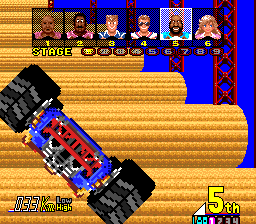 Power Drift (TurboGrafx-16) screenshot: Crashed