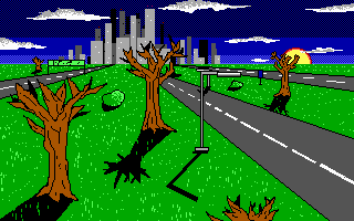 The Dark Convergence II (DOS) screenshot: Sunset City