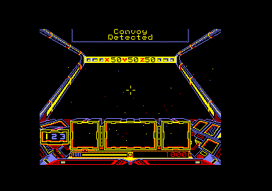 The Rubicon Alliance (Amstrad CPC) screenshot: Convoy detected.