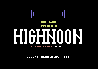 Highnoon (Commodore 64) screenshot: Loading from tape