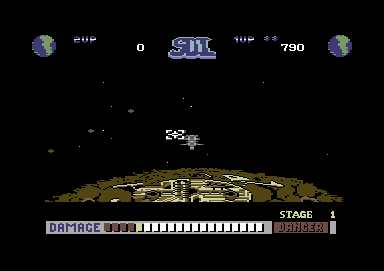 SDI: Strategic Defense Initiative (Commodore 64) screenshot: I need to shoot the incoming missiles.