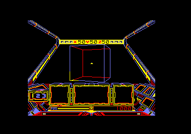 The Rubicon Alliance (Amstrad CPC) screenshot: The holocube map.