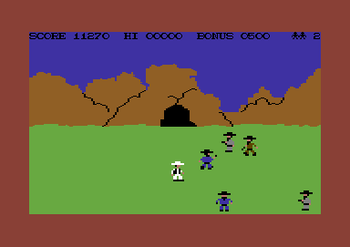 Highnoon (Commodore 64) screenshot: Not in the town anymore