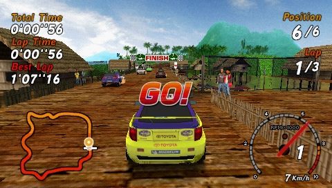 SEGA Rally Revo (PSP) screenshot: Rally: let's GO!