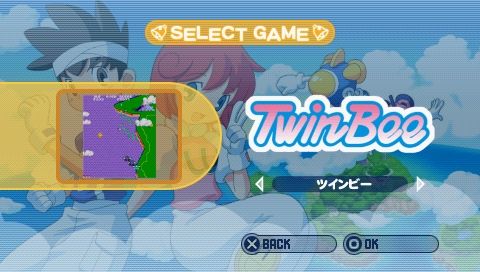 Twinbee: Portable (PSP) screenshot: Select a game.