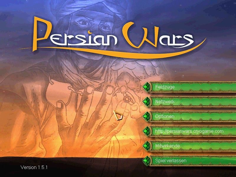 Persian Wars (Windows) screenshot: Main menu