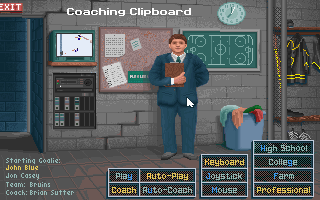 Wayne Gretzky Hockey 3 (DOS) screenshot: Adjusting the gameplay