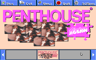 Penthouse Electric Jigsaw (DOS) screenshot: Title Screen (VGA)