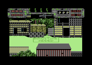 Predator (Commodore 64) screenshot: end of level bonus
