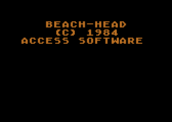 Beach-Head (Atari 8-bit) screenshot: Copyright Information