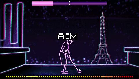 Hot Pixel (PSP) screenshot: Mini-game: golfing