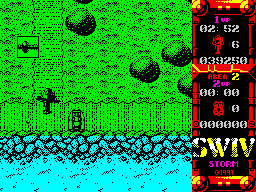 S.W.I.V. (ZX Spectrum) screenshot: Let's deal with a lonely military installation