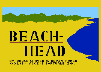 Beach-Head (Atari 8-bit) screenshot: Title Screen