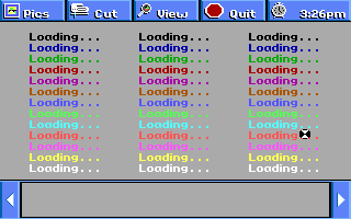 Penthouse Electric Jigsaw (DOS) screenshot: Loading... (VGA)
