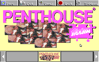 Penthouse Electric Jigsaw (DOS) screenshot: Title Screen (EGA / Tandy)