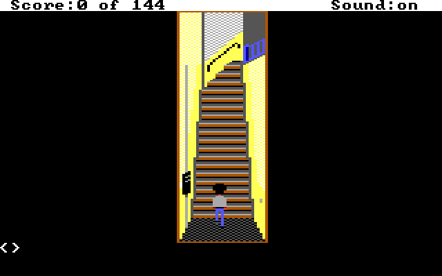 Residence 44 Quest (DOS) screenshot: Entering Residence 44