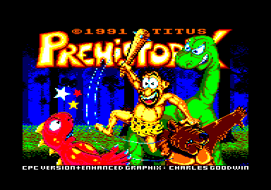 Prehistorik (Amstrad CPC) screenshot: Title screen