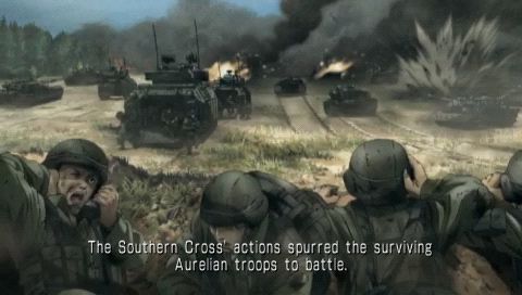 Ace Combat X: Skies of Deception (PSP) screenshot: Cutscene