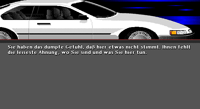 Blue Code (DOS) screenshot: First scene during the intro