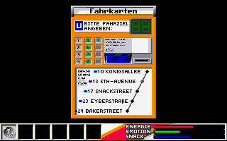 Bi-Fi Roll: Snack Zone (DOS) screenshot: Subway ticket machine