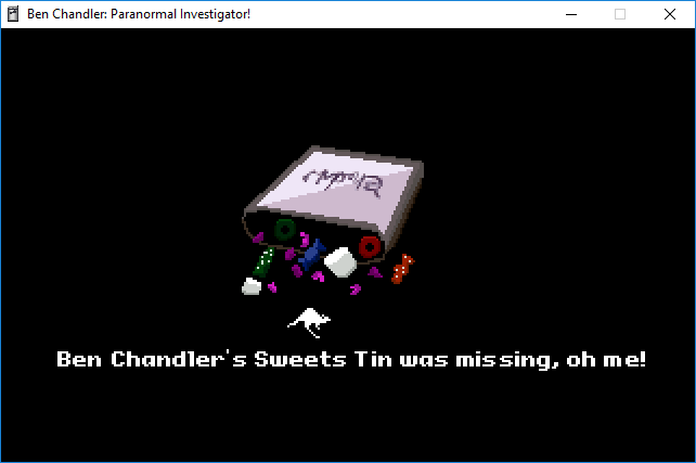 Ben Chandler: Paranormal Investigator - In Search of the Sweets Tin (Windows) screenshot: The Sweets Tin was missing