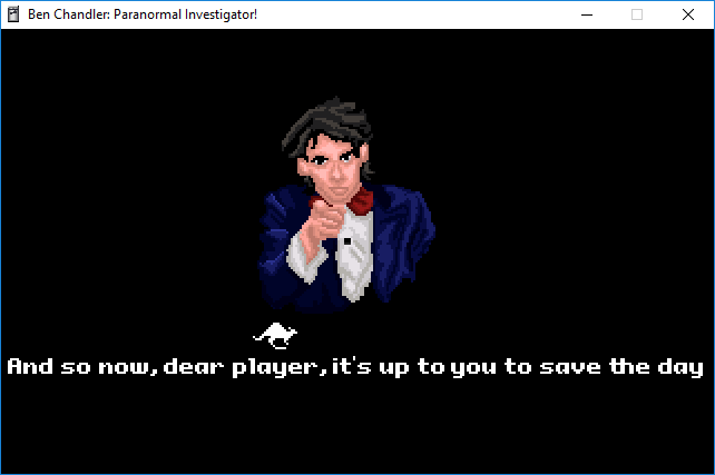 Ben Chandler: Paranormal Investigator - In Search of the Sweets Tin (Windows) screenshot: Singing an intro song in Freddy Pharkas style