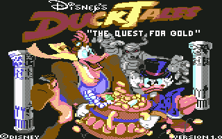 Disney's Duck Tales: The Quest for Gold (Commodore 64) screenshot: Title Screen