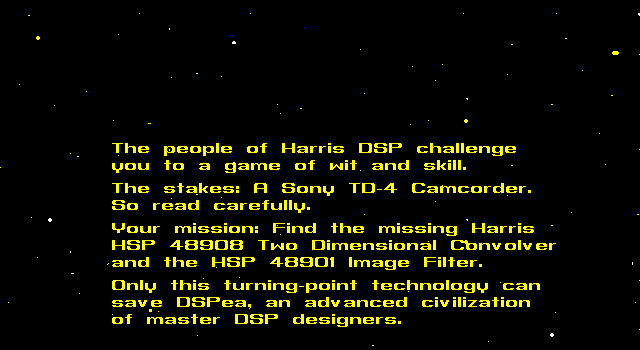 Engineering Jones and the Time Thieves of DSPea (DOS) screenshot: Mission briefing