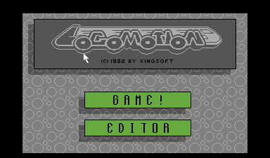 Locomotion (Commodore 64) screenshot: Main menu