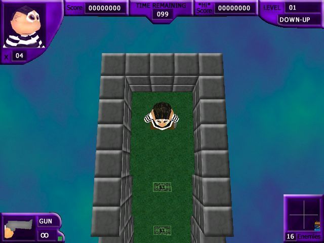 Psyworld (Windows) screenshot: The start of level one in Garden Creepies - the easy level