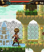 Prince of Persia: The Two Thrones (J2ME) screenshot: In new situations, the game displays the buttons you needs to press.