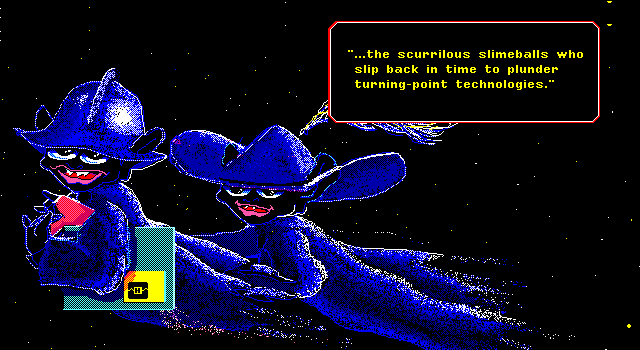 Engineering Jones and the Time Thieves of DSPea (DOS) screenshot: The Time Thieves