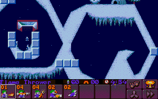 Lemmings 2: The Tribes (Atari ST) screenshot: Polar lemmings.