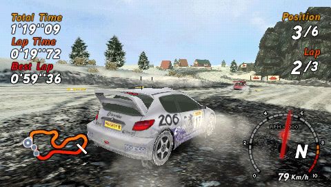 SEGA Rally Revo (PSP) screenshot: Alpine setting