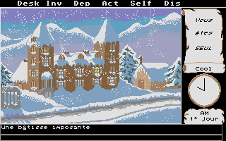 Mortville Manor (Atari ST) screenshot: In front the Manor