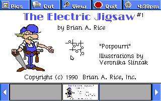 Electric Jigsaw (DOS) screenshot: Title Screen (VGA)