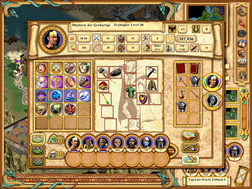 Heroes of Might and Magic IV: Winds of War (Windows) screenshot: Mysterio the Great, main hero of the order campaign