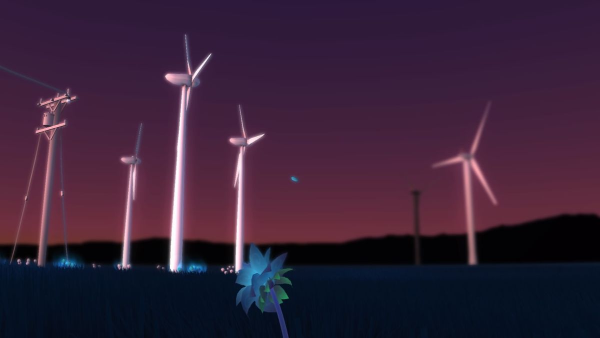 Flower (PlayStation 4) screenshot: Starting the blue flower's story