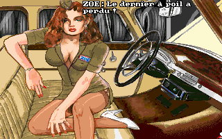 Leather Goddesses of Phobos! 2: Gas Pump Girls Meet the Pulsating Inconvenience from Planet X (DOS) screenshot: You can have sex with her, great!