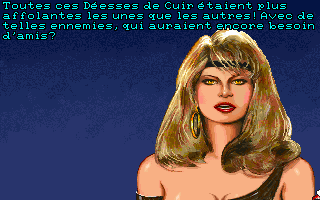 Leather Goddesses of Phobos! 2: Gas Pump Girls Meet the Pulsating Inconvenience from Planet X (DOS) screenshot: Another Goddess