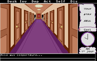 Mortville Manor (Atari ST) screenshot: Corridor