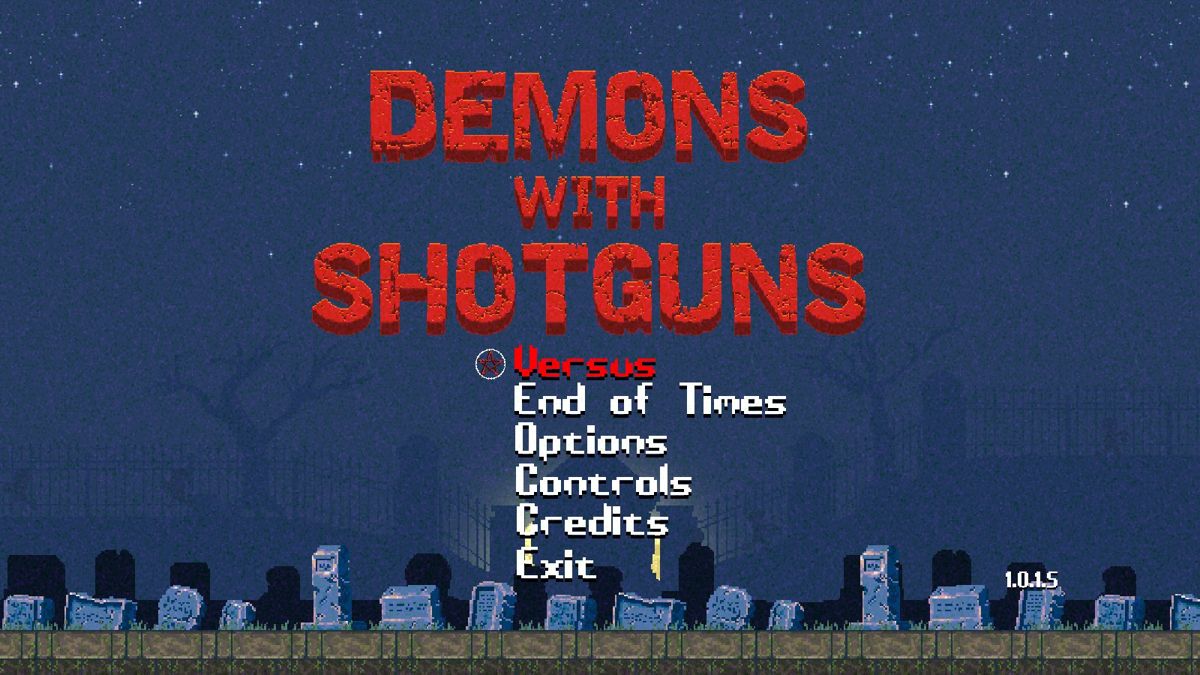 Demons with Shotguns (Windows) screenshot: Title screen / main menu