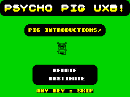 Psycho Pigs UXB (ZX Spectrum) screenshot: Pig introductions